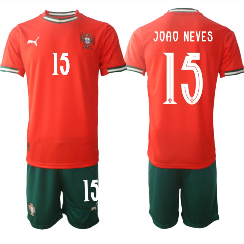 Men 2025-2026 Season Portugal home red 15 Soccer Jersey
